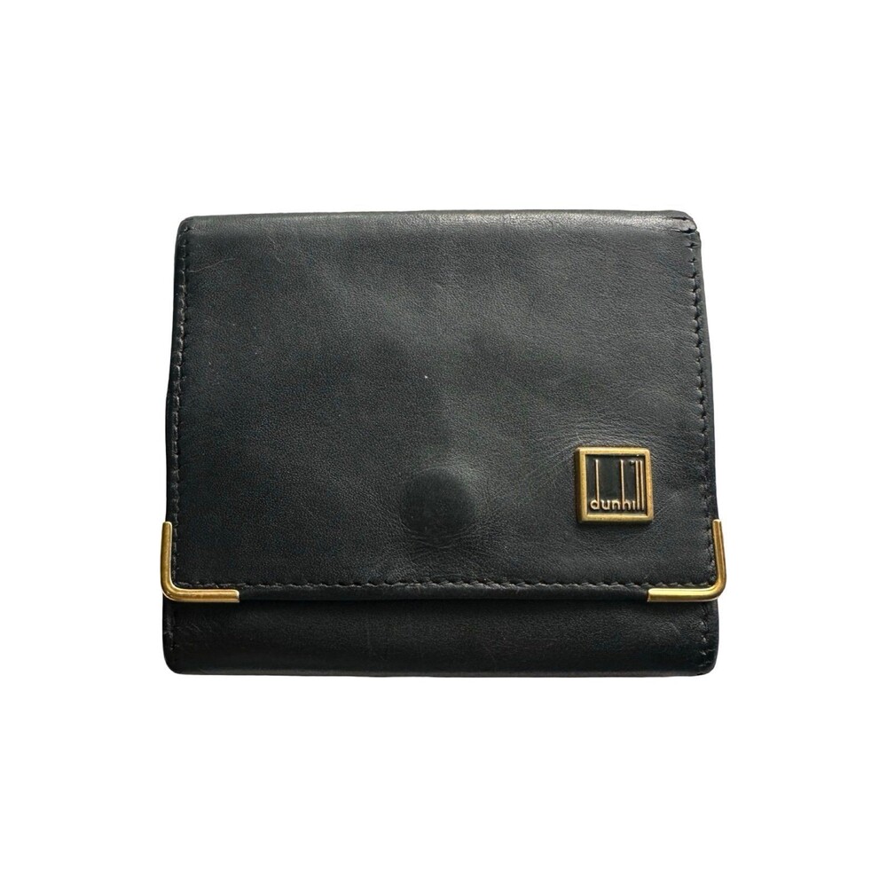Dunhill Italy Authentic leather Coin Pouch Compact Minimalist *See Photos"